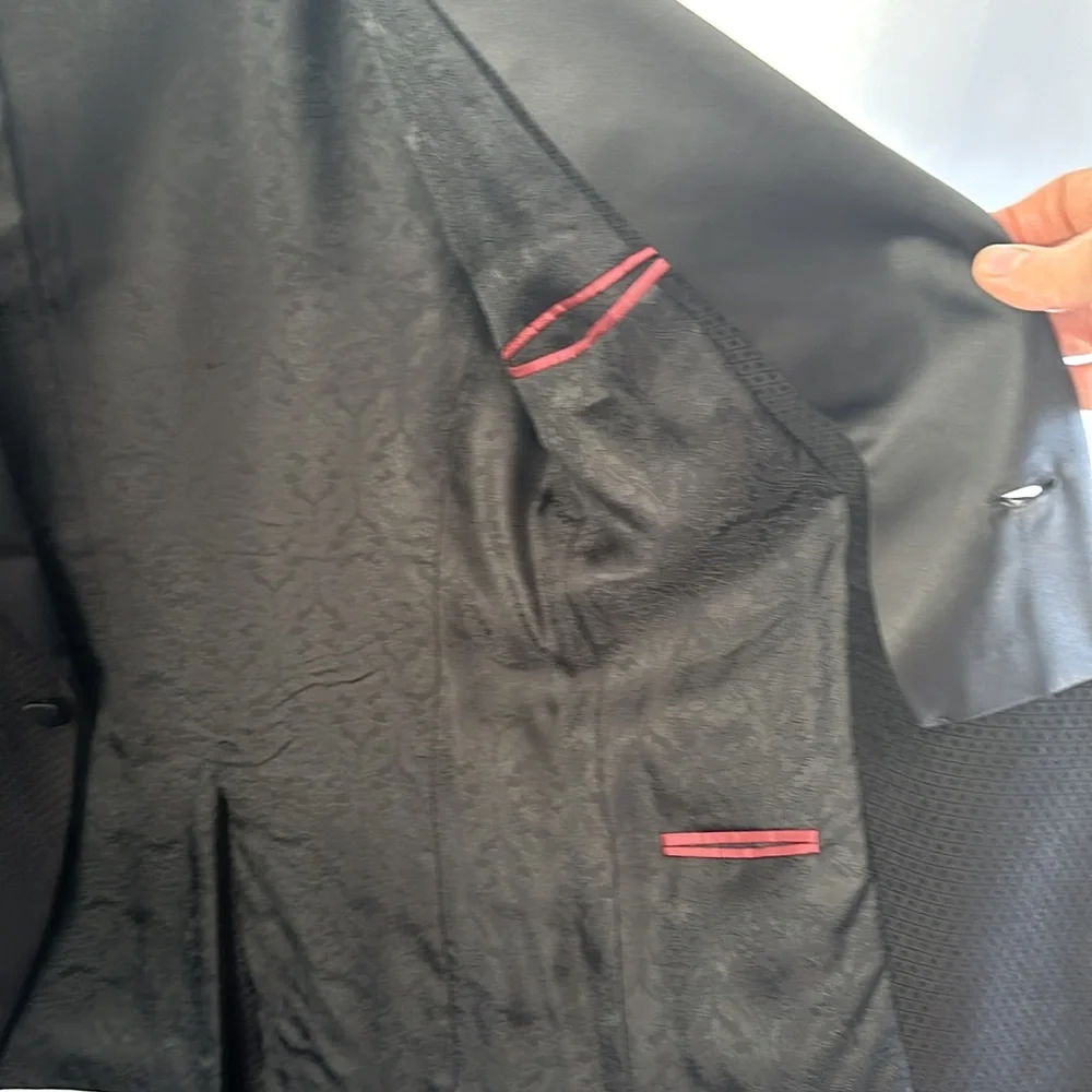 SARAR Black Velvet Textured Formal Dressy Jacket, 38 R